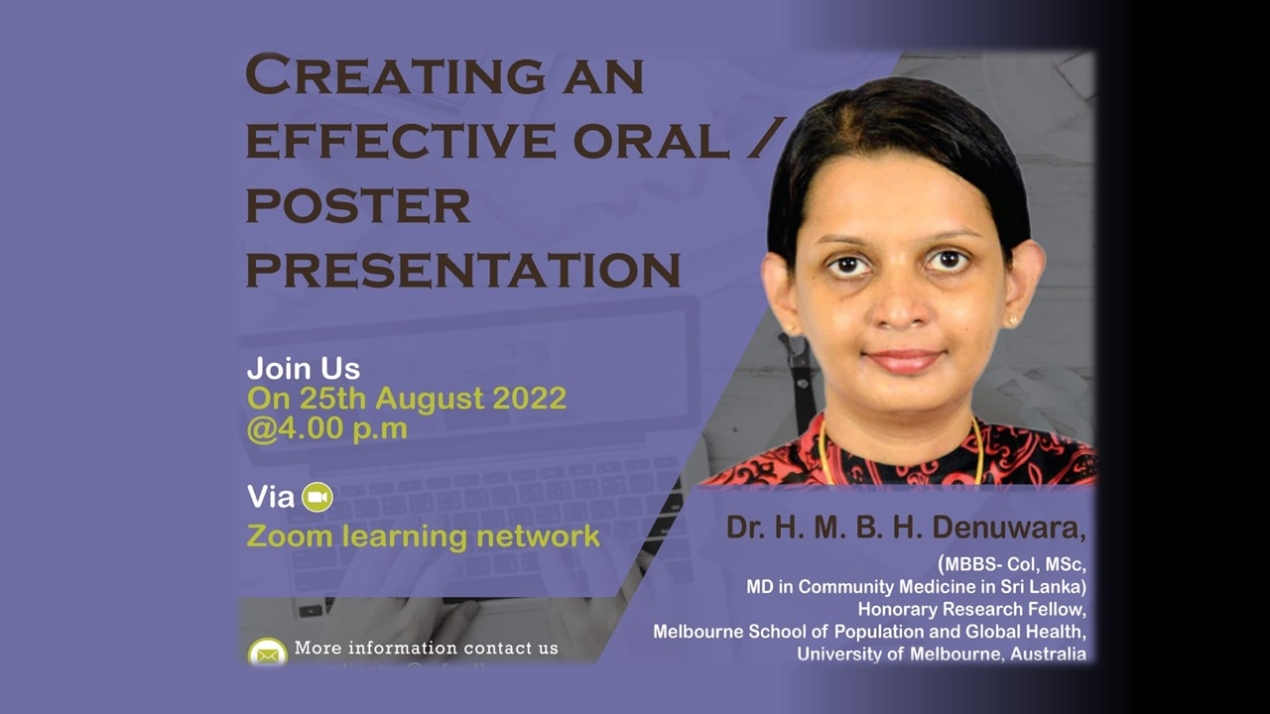 oral presentation or poster